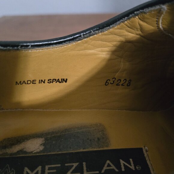 Mezlan Men\'s Redford Size 9M Black Leather and Suede Dress Shoes w/Decor laces main image 7